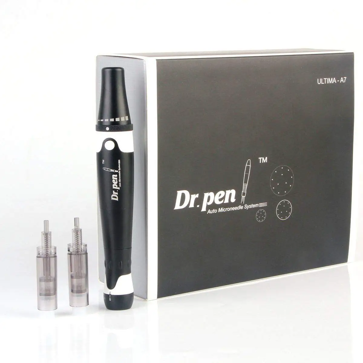 Электрический Ultima A7 Dr. pen микро иглы штамп Дерма Ручка Авто Дерма инструменты Ручка бровей Eyeline с 2шт 12pin иглы