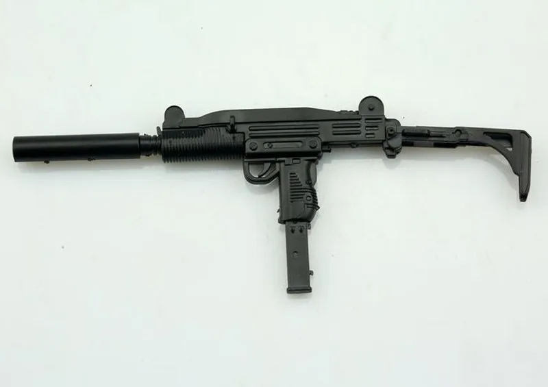 Масштаб 1:6 пулемет UZI пластиковая Сборная модель 4d оружия для солдат 12 дюймов экшн