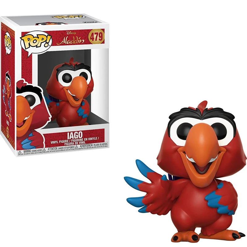 Parrot With Box Funko Pop Aladdin фигурка Abu Parrot Iago Prince Ali Genie с лампой оригинальные коллекционные игрушки 10 см - Цвет: Parrot With Box