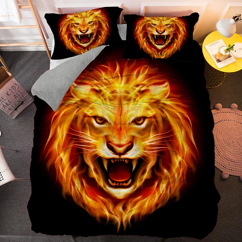 Роскошный комплект постельного белья с принтом животных совы тигра собаки