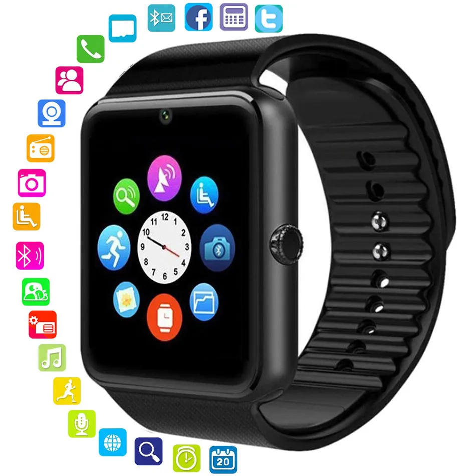 Новинка 2019New GT08 Смарт часы с камерой SIM TF карта для Apple Watch мужчин и женщин Android