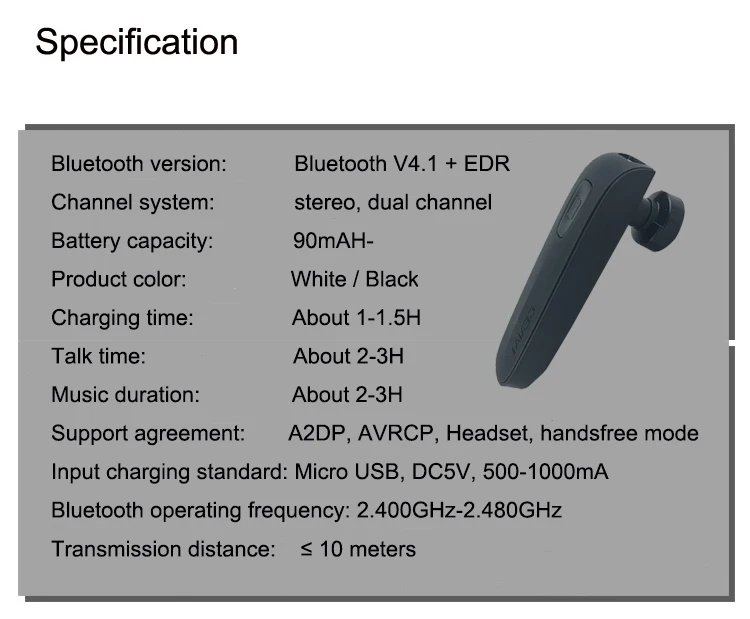 Оригинал Genai B1 мини стильные беспроводные Bluetooth наушники гарнитура 4 0 спортивные