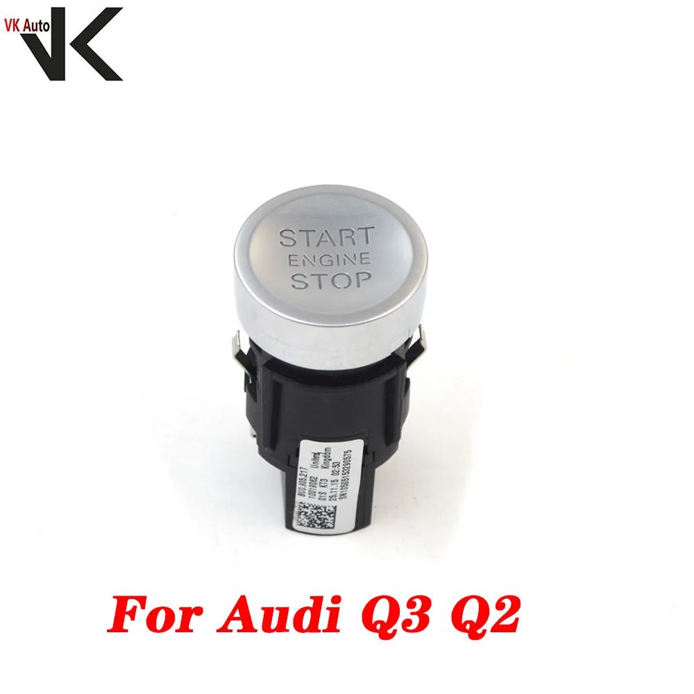 

For Audi Q3 Q2 One touch start switch button chrome plating 8U0905217A 8U0 905 217A Automotive interior accessories