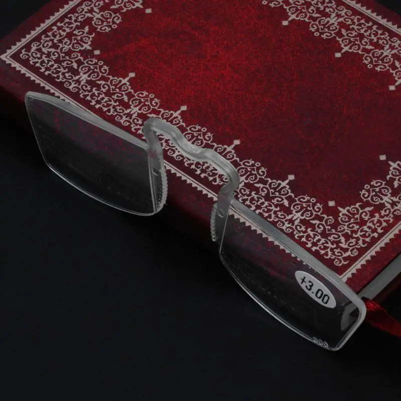 

Fashion Clip On Reading Glasses Older Mirror Nose Clip Mini Small Eyeglasses