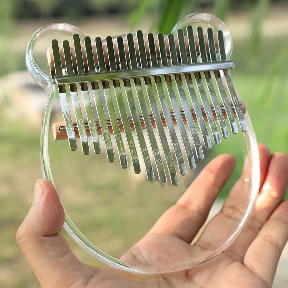

Kalimba Thumb Piano 17- Transparent Elegant Kitten/bear With Shape Kalimba Thumb Piano Set Zipper Eva Bag Transparent B2u9