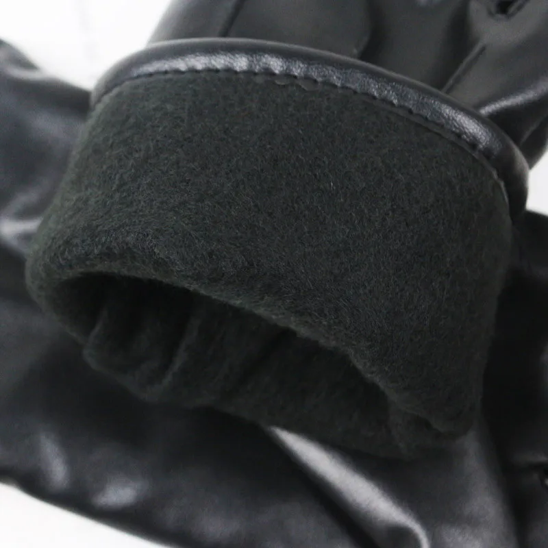 

SAGACE Leather Gloves Men Women Fashion Gloves Women Cold Weather Winter Super Warm Gloves Girls Boys Cashmere Bow Sport Gloves