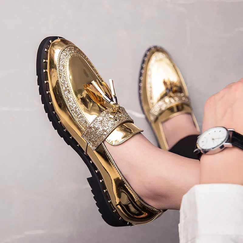 Men Dress Shoes Business Wedding Male Slip On Formal fashion rounted Toe tassel Moccasins leather Loafers men | Обувь