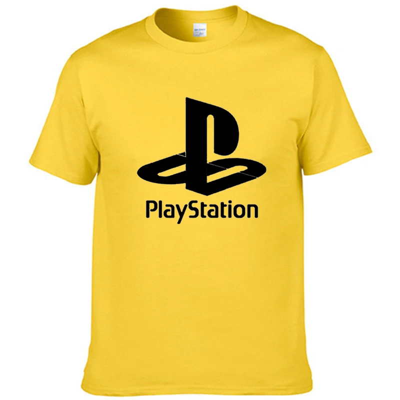 Футболка PS мужская с принтом playstation тенниска круглым вырезом и короткими