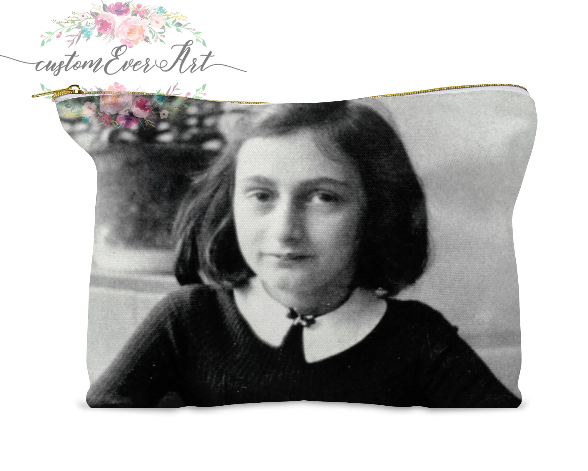 Anne Frank косметичка персонализированная маленькая забавный органайзер для макияжа