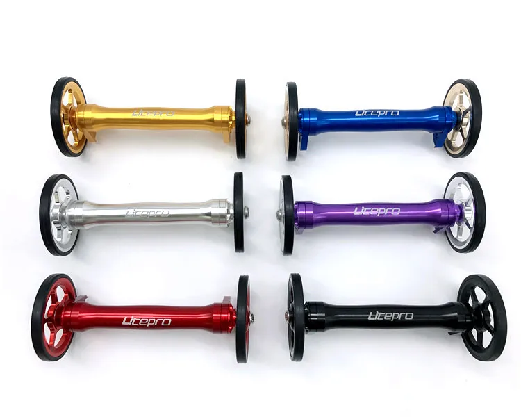 Litepro 1 пара легких колес и удлинителей для задней грузовой стойки Brompton Easywheel