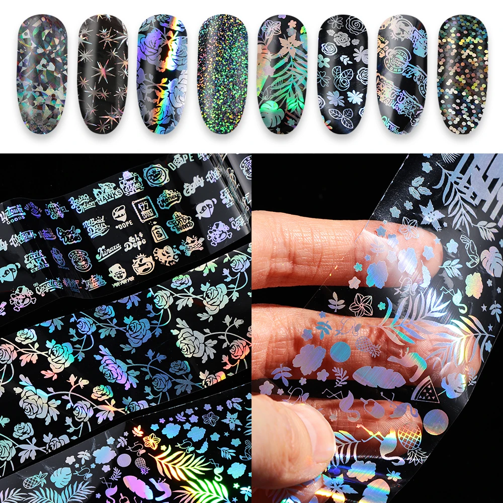 1 шт. Голографическая фольга на ногти звездное небо переводная наклейка для