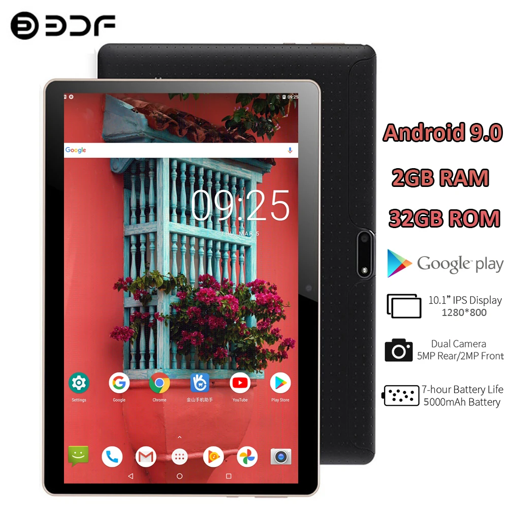  10, 1    MTK Android 9, 0  3G   WiFi GPS Bluetooth   - 2    32GB