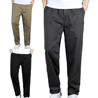 high waist oversize suit pants men elastic waist straight business trousers male clothing