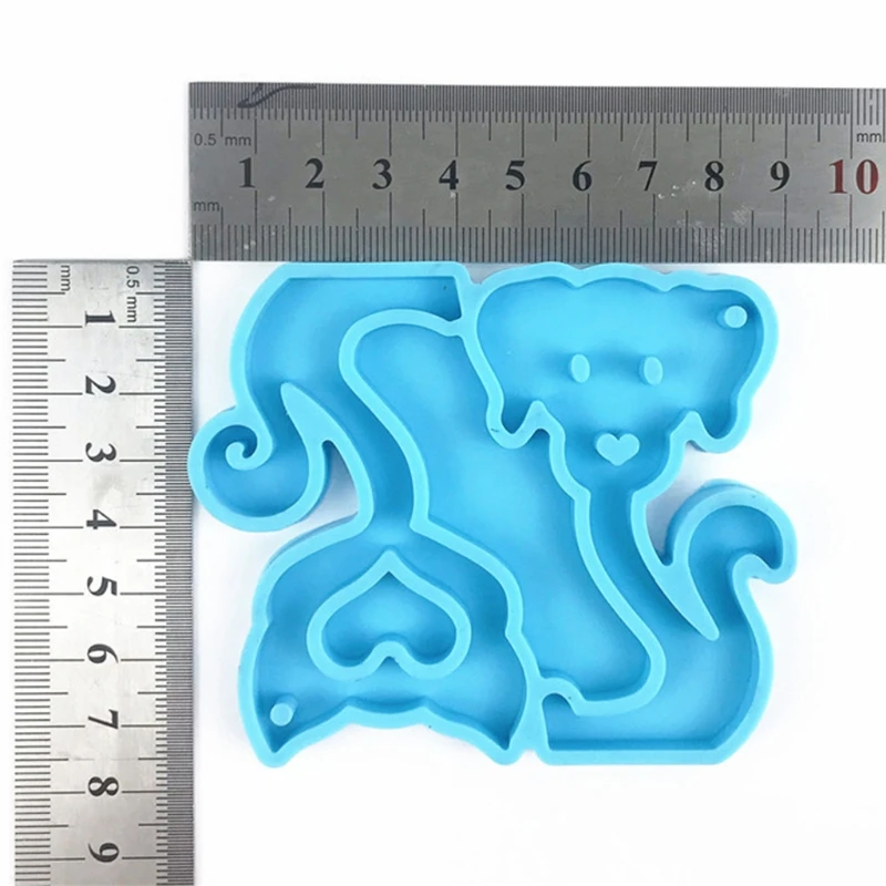

Cats Dogs Keychain Epoxy Resin Mold Jewelry Pendant Silicone Mould DIY Crafts Decorations Casting Tool