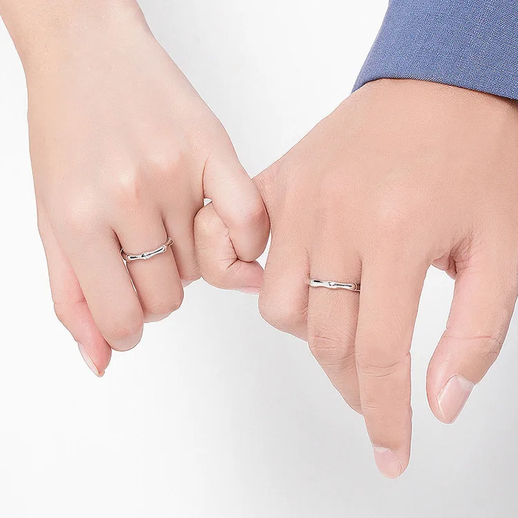 BUDROVKY 925 стерлинговое серебро Парные кольца Бамбук Классический модный ювелирный украшения для женщин Подарок Новые продукты Акции.