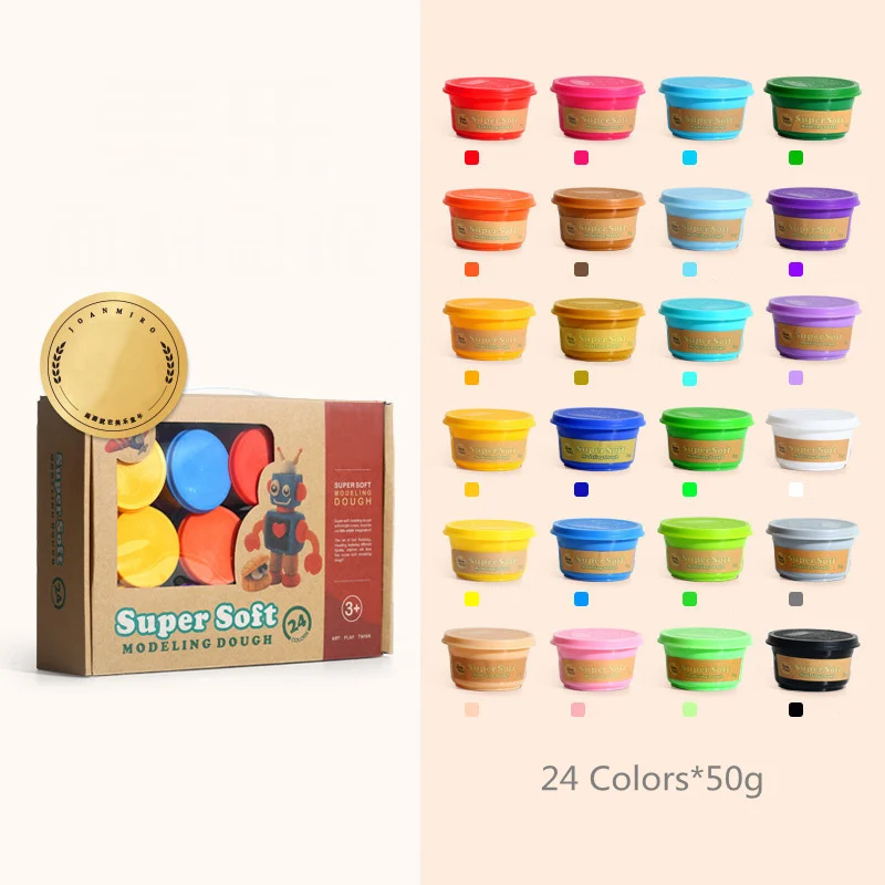 

24 Цвета детская муки Полимер Моделирование из пластилина безопасный глина для детей DIY обучающие игрушки пластиковые формы нетоксичный пре...