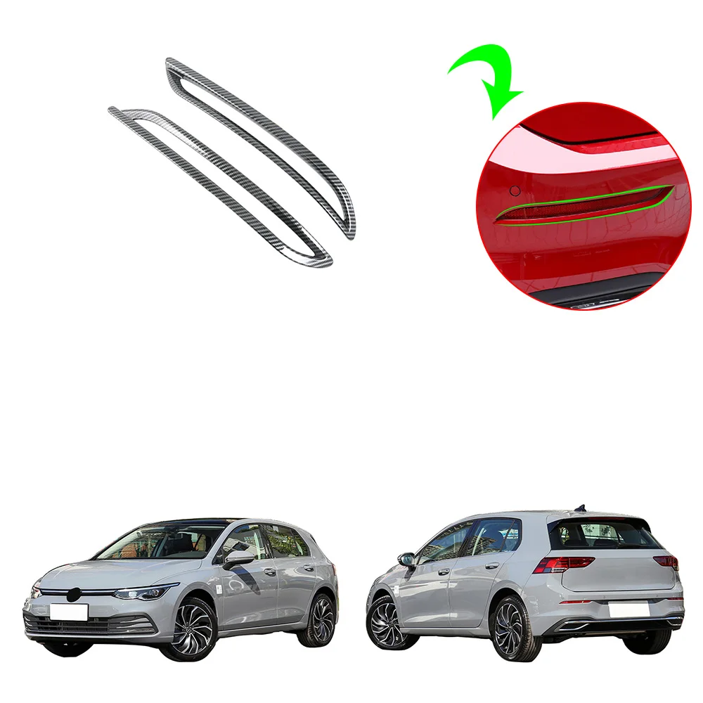 

Аксессуары для экстерьера автомобиля, задняя противотуманная фара из имитации углеродного волокна, отделка для VOLKSWAGEN Golf 8 2021