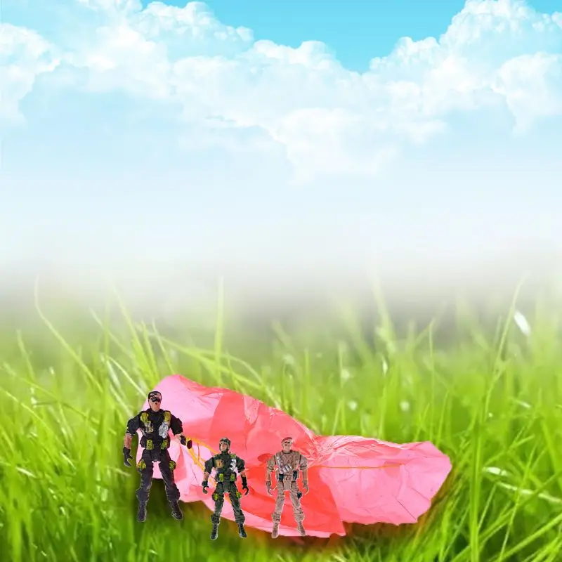 9 см десантники парашют солдат Дети Спорт на открытом воздухе ручной бросок