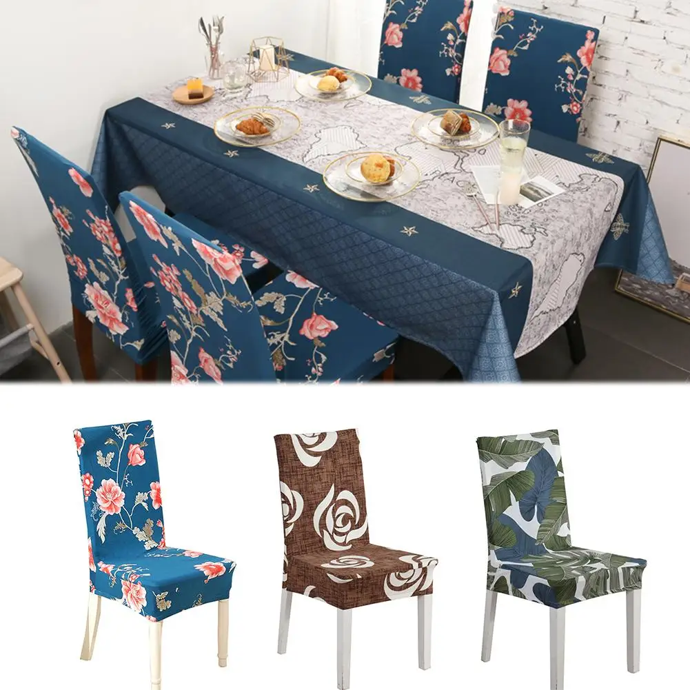 1 шт. чехлы для стульев с принтом универсальные эластичные моющиеся Сменные Чехлы