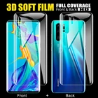 Гидрогелевая пленка на переднюю и заднюю панель для Huawei P20 P30 P40 Pro Plus Lite, полное покрытие, мягкая защитная пленка для экрана из ТПУ (не стекло)