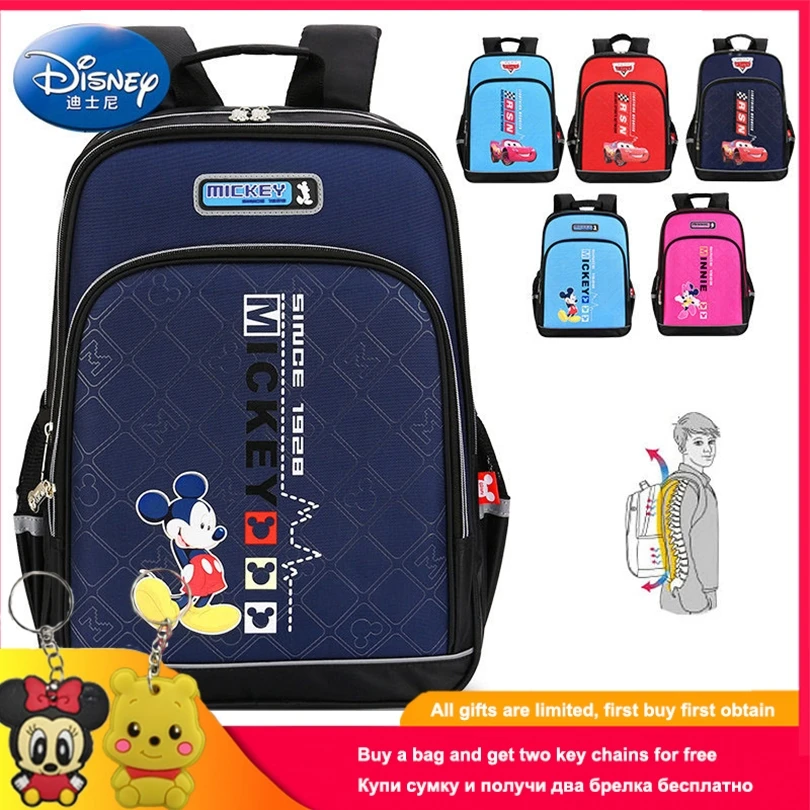 Disney 2019 водонепроницаемый ортопедический рюкзак с Микки Маусом школьные ранцы