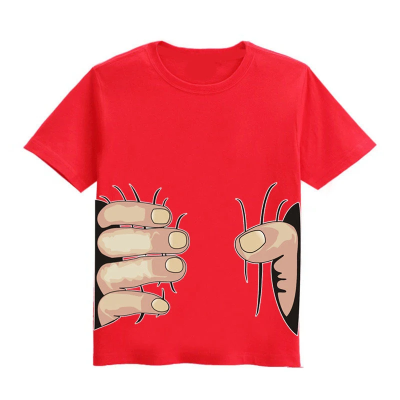Summer New Baby Girls Boys T Shirts 3D Print Big Hand Grab You Toddler Cotton Short Sleeve Kids T-Shirts Child Clothing Tops Tee | Детская
