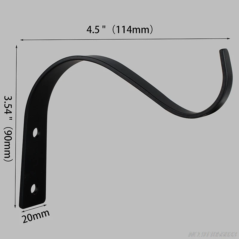 

4.5Inch Bending S Shape Wall Hanging Flower Pot Support Bracket Hook Iron Hanger Plants Holder D23 20 Dropshipping