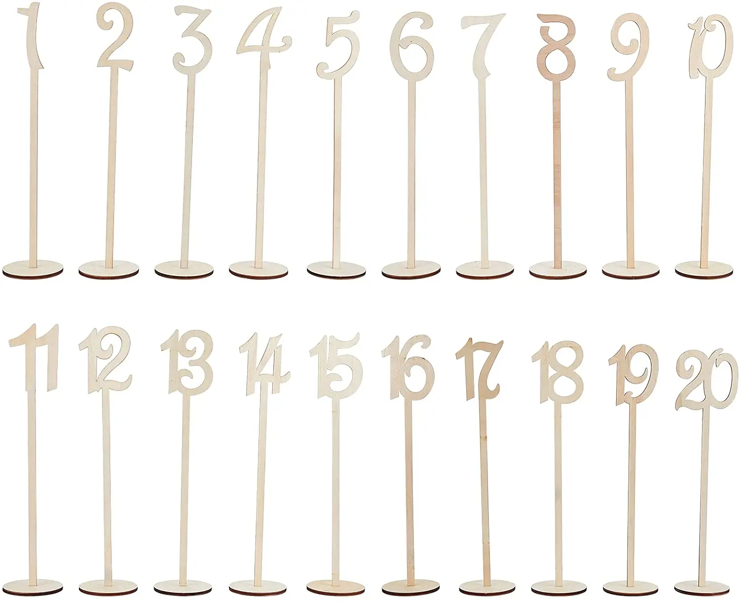 

20 boxwood настольные цифры, кассеты № 1-20, детали для украшения свадьбы, ресторана, семейного дня рождения