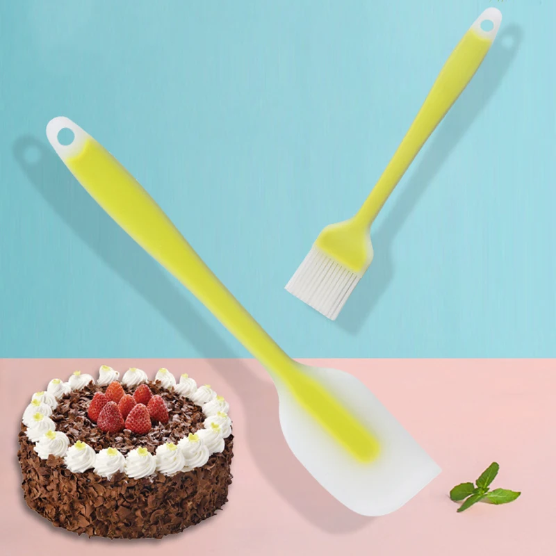 

Silicone Spatula Barbeque Brush Cooking BBQ Heat Resistant easy to clean Oil Condiment Brushes Kitchen Bar Cake Baking Utensil