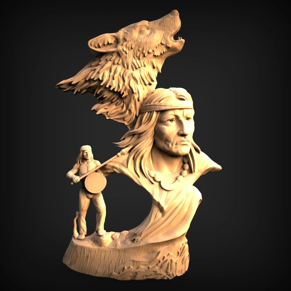 Модель stl 3D резная фигурка скульптура 3d модель для станка с ЧПУ в формате STL