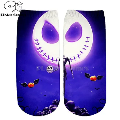 10 Хлопковые носки PLstar Cosmos nightster before christmas jack skellington разноцветные брендовые теплые короткие носки Хэллоуин-3 - Цвет: 10