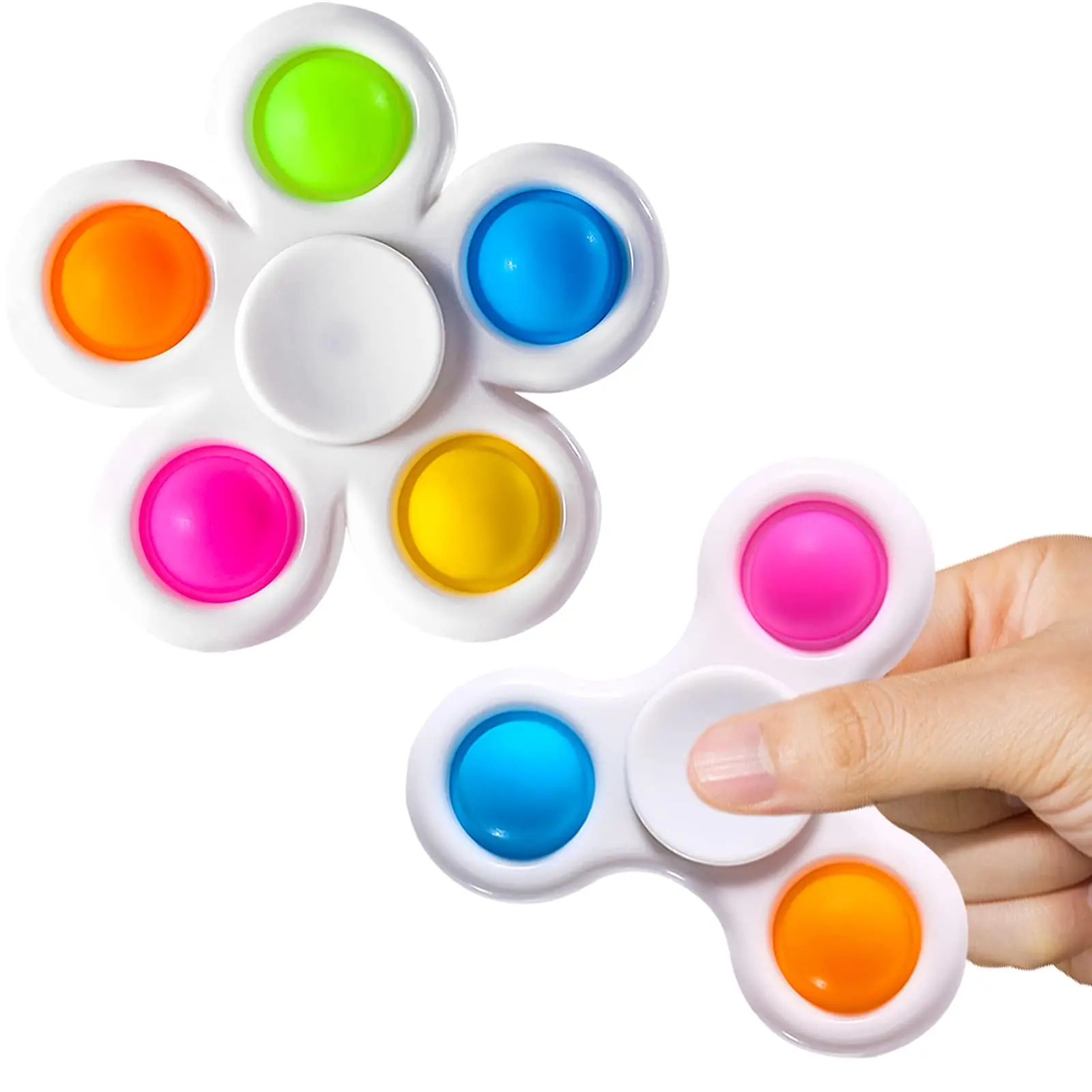 

Simple Dimple Fidget Spinner Toy Small Stress Relief Push Bubbles Hand Spinner Adult Kids Toys Gifts Anxiety Relief Reducer 2PCS