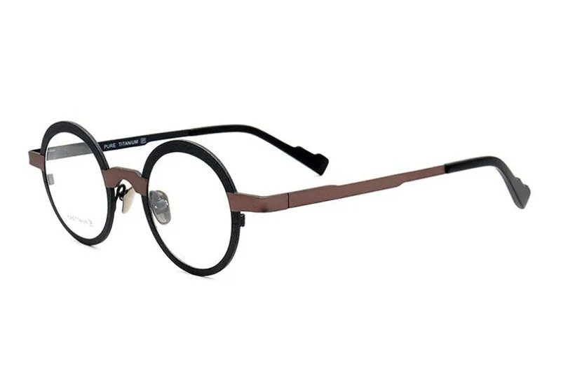 

Pure Titanium Round Glasses Frame Retro Women Progressive Multi-focal Lens Optical Eyewear See Near Far Reading Eyeglasses Men