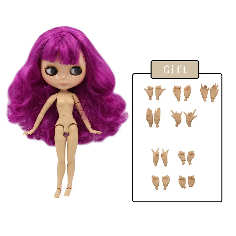Glossy face 732 Ледяная фабрика Blyth кукла Обнаженная соединение тела с ручной набор A& B 1/6 BJD Модная Кукла подходит diy Макияж Специальная цена - Цвет: Glossy face 732