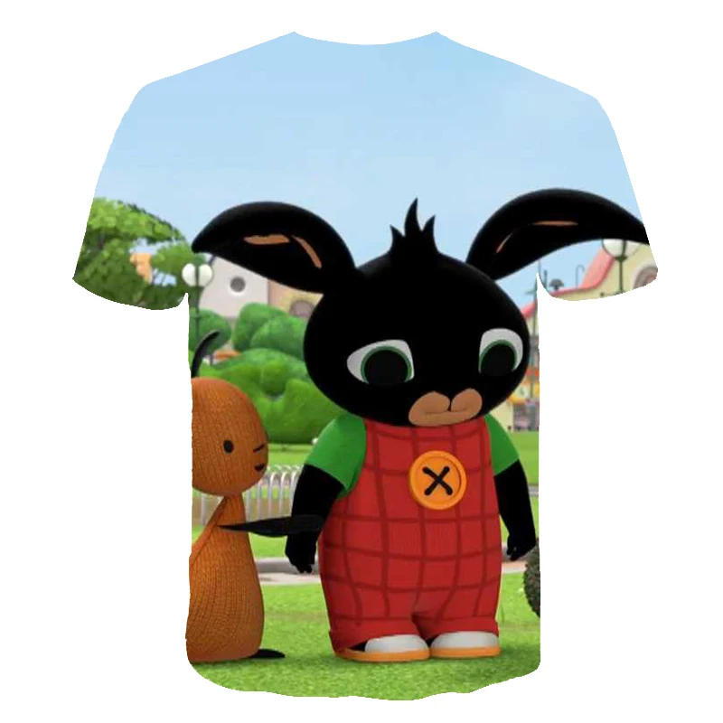 

3D Printing Bing Rabbit t-shirts For Boys Girls Cute Cartoon Pattern T shirts Funny t shirt Kids 2021 Summer Children's Clothing
