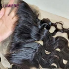 Бразильские волнистые человеческие волосы, HD кружевная Фронтальная застежка, 5x5 6x6 HD Прозрачная Кружевная застежка, швейцарская кружевная натуральная линия волос 8-24 дюйма