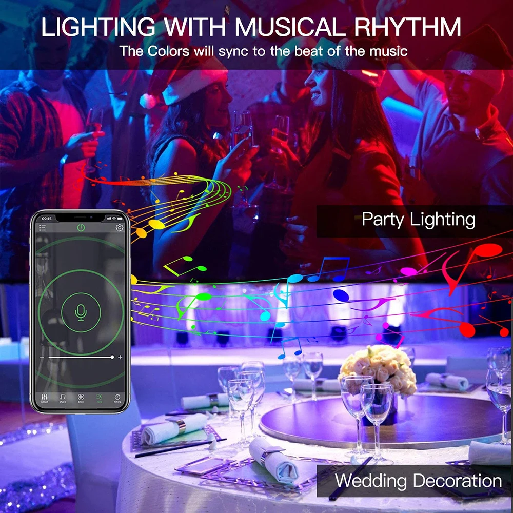 Bluetooth RGB светодиодный Потолочные светильники на открытом воздухе