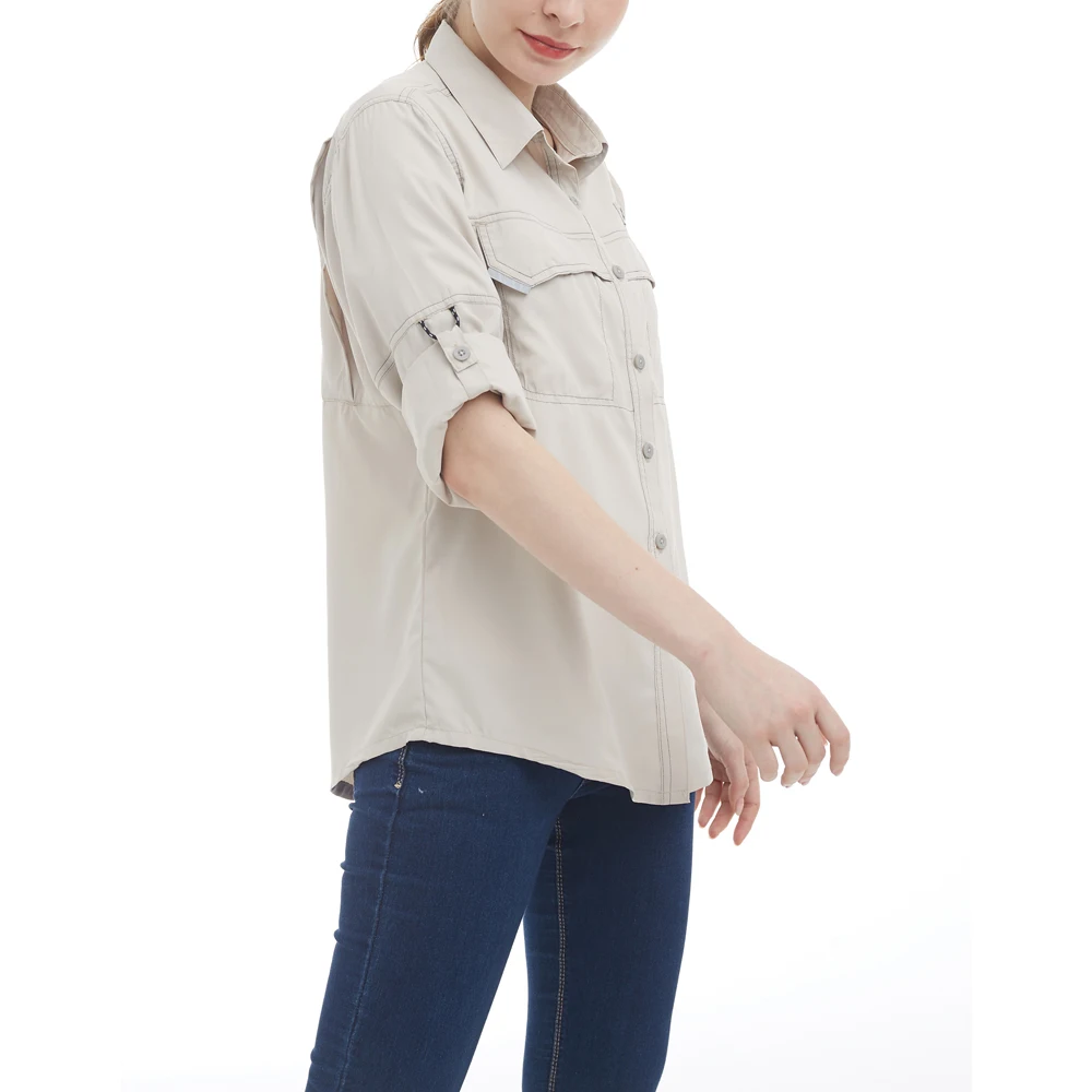売る 女性用長袖Tシャツ,サマーシャツ,カジュアル,アンチUV,アウトドア用