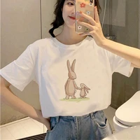2021 animal personality fashion tshirt summer harajuku aesthetics short sleeve tshirt kawaii girls streetwear short shirt
