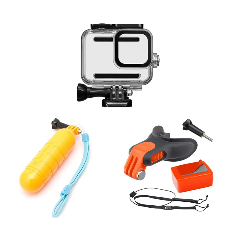 Для Gopro hero 9 водонепроницаемый корпус ручка поплавок захват держатель зубцов