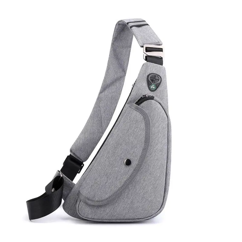 

Weysfor Sling Cross Body Chest Bag Fashion Crossbody Bags For Men Crossbody Men Shoulder Bag Travel Sport Bag With Earphone Jack