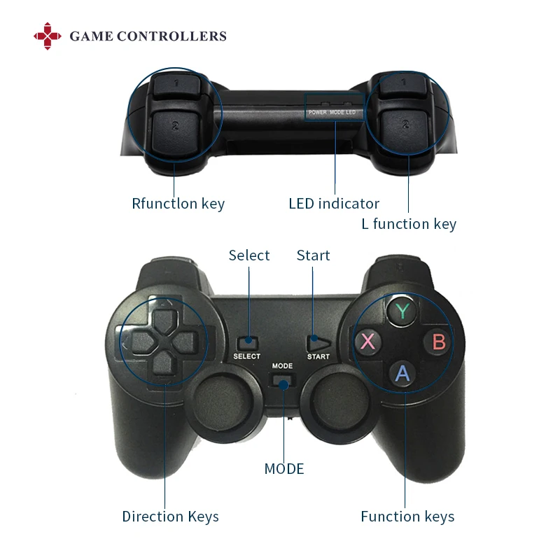 2.4GHZ Controller Gamepad Wireless Joystick Joypad For PSP/N64/PS1 ​Video Game Console Super X Pro/ PC /TV Box | Электроника