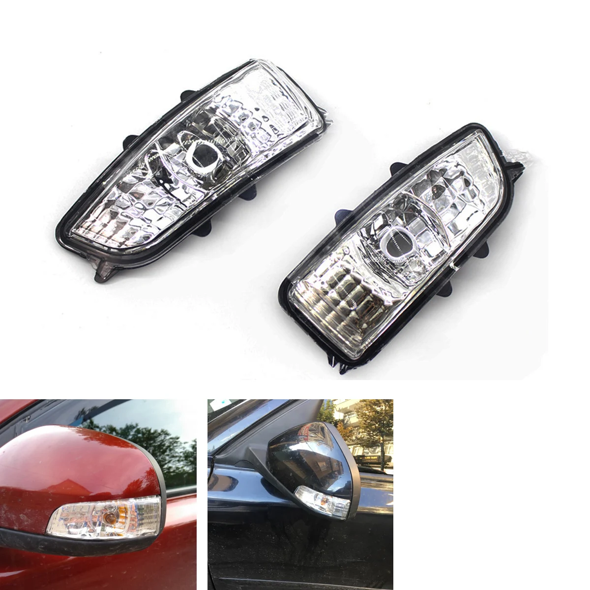 

2pcs Rearview Mirror Lamp Turn Signal Light Without Bulb 31111090 31111102 For Volvo S40 S60 S80 C30 C70 V50 V70 2007-2011