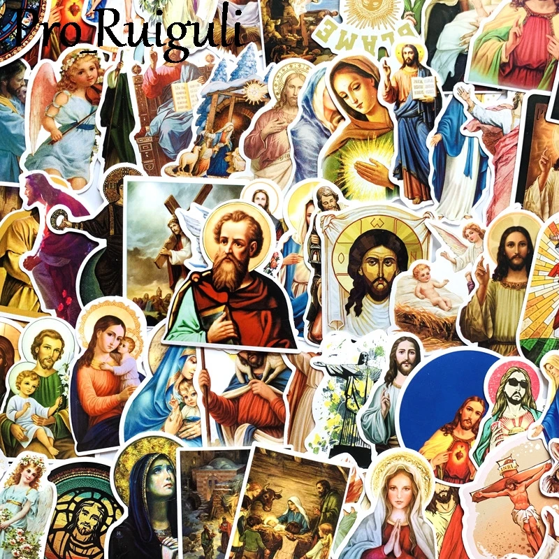

68pcs Jesus Scrapbooking Stickers Waterproof PVC Skateboard Guitar Suitcase Funny Graffiti Sticker Kids Classic Toys