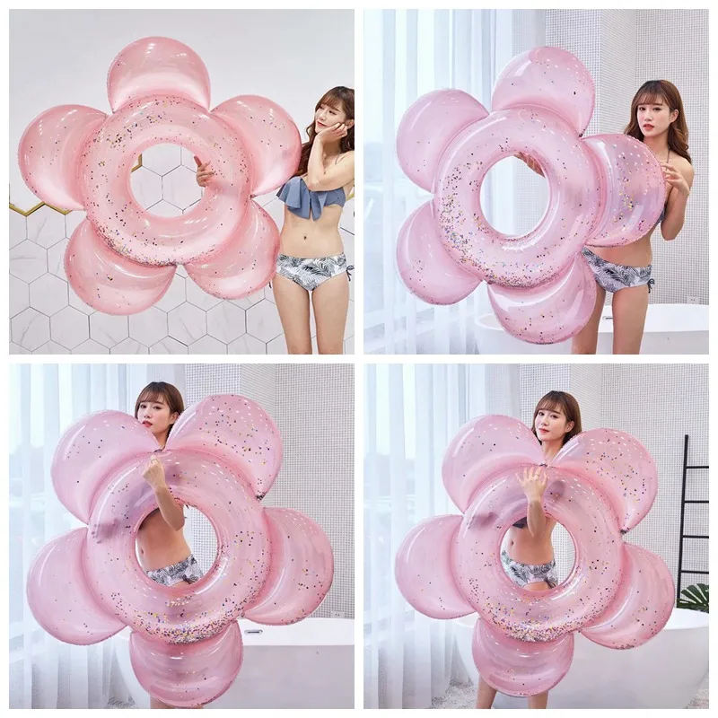 

Flash Swimming Ring Spark Pool Float Tube Summer Beach Party Toy Inflatable Swimming Ring Sun Flower Air Mattress