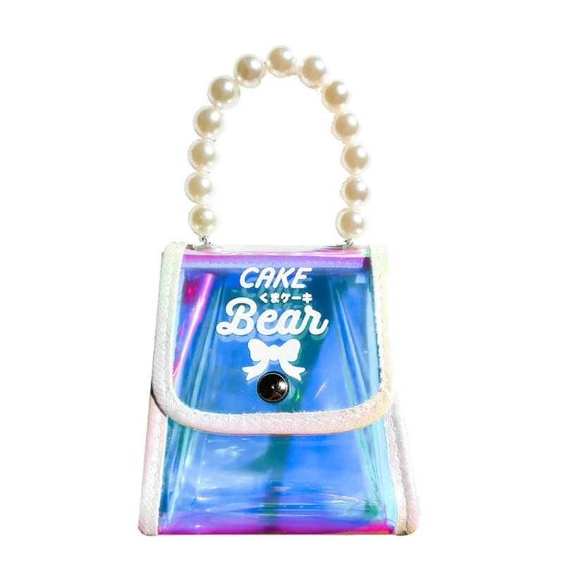 

Women Transparent PVC Handbag Lady Top Handle Casual Tote Shopping Bags Purse