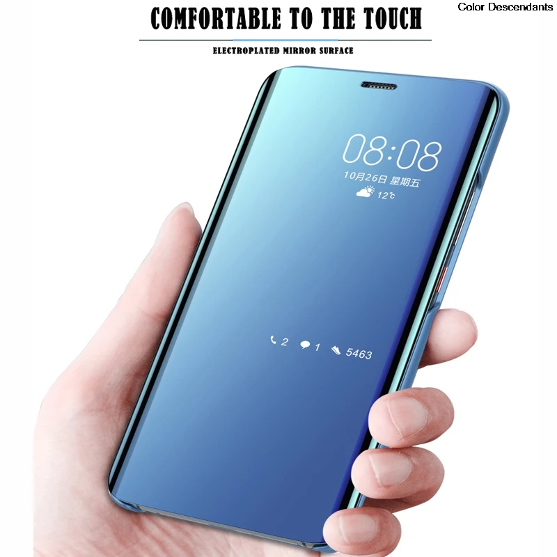 Флип Чехол Для huawei Коврики 20 10 9 8 Pro P30 P 30 рlus Lite 2017 Nova 4 3 3e 3i Smart Стенд Clear View Зеркало