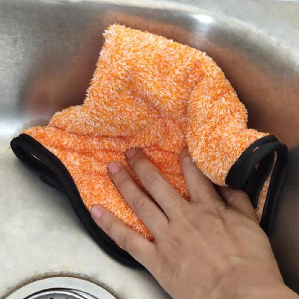

40x40cm Car Wash Microfiber Towel Drying Washing Soft Polishing Double Plush Cleaning Drying Cloth Super Absorbent Plush Cloths