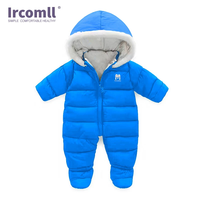 Плотный цельный комбинезон для новорожденных с бархатной подкладкой мягкий