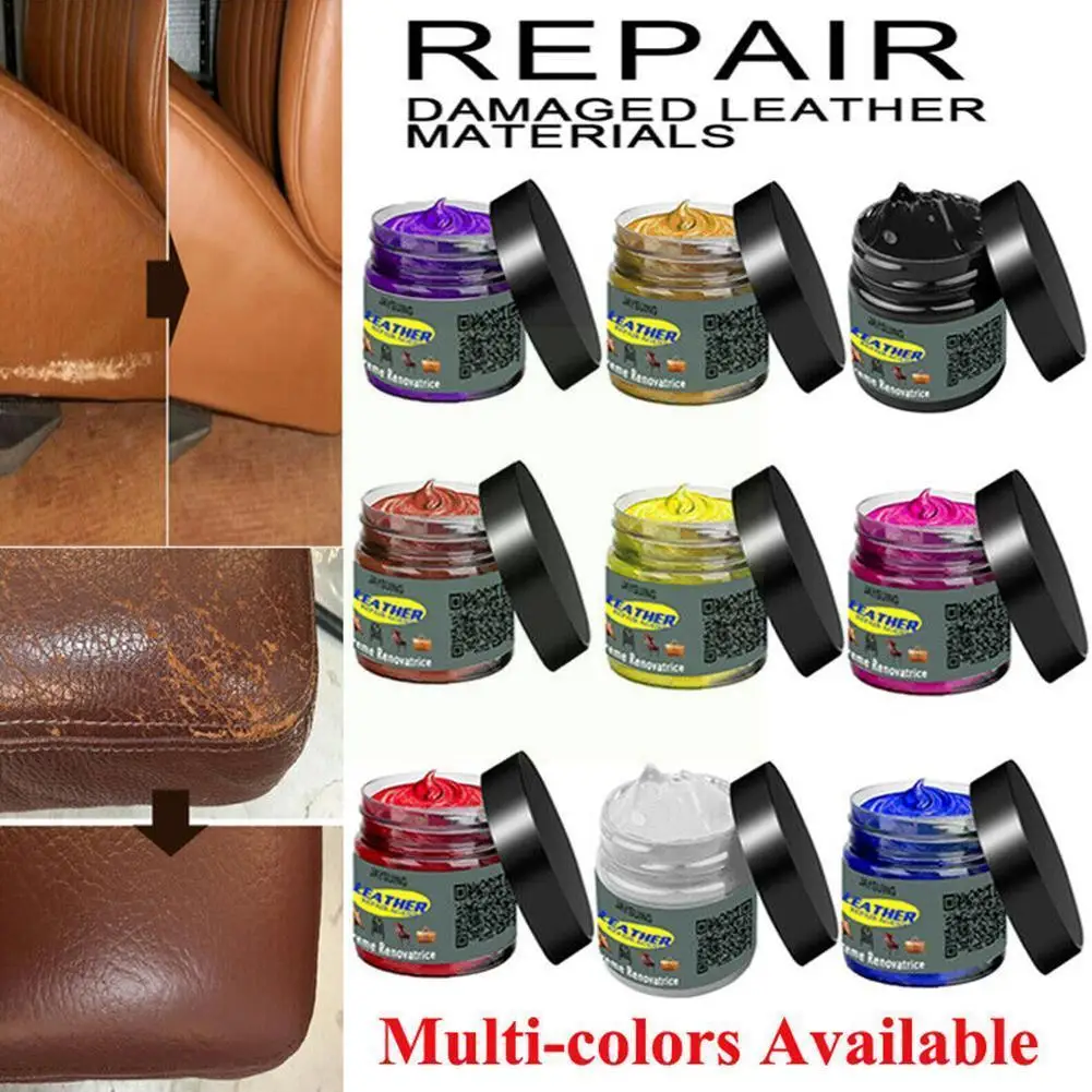 

Car Seat Care Kit Liquid Leather Skin Refurbish Repair Tool For Shoe CarSeat Sofa Coats Holes Scratch Crack Repair Cream E4Q1